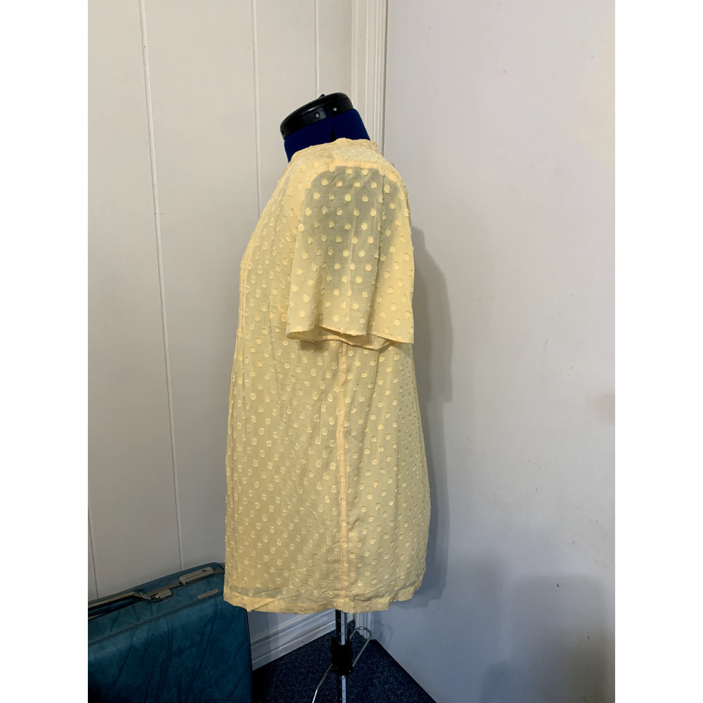 Soft Surroundings Golden Haze Seika Shirt Medium Pullover Collarless Resort NWT - Picture 2 of 7